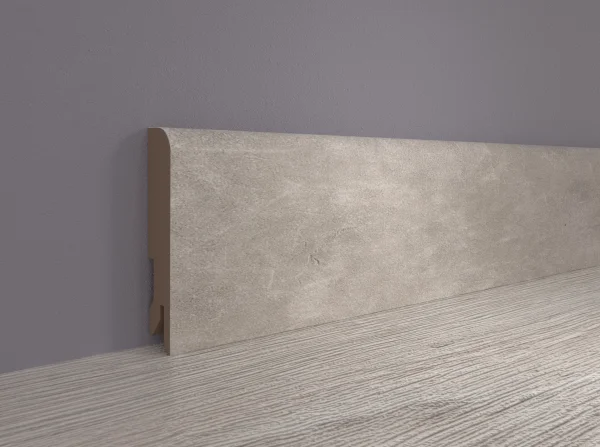 Плинтус MDF Bonkeel 24066 Бетон Лофт Светлый (80х16х2400 мм) в Перми