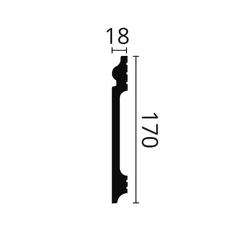 Плинтус NMC Wallstyl FL17 (170х18х2000 мм) в Перми