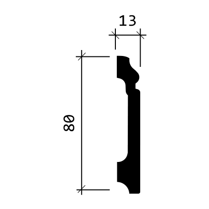 Плинтус Европласт 1.53.112 (80х13х2000 мм) в Перми