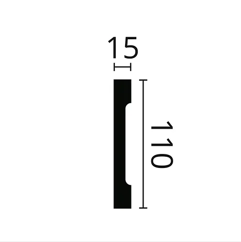 Плинтус NMC Wallstyl FD2S (110х15х2000 мм) в Перми