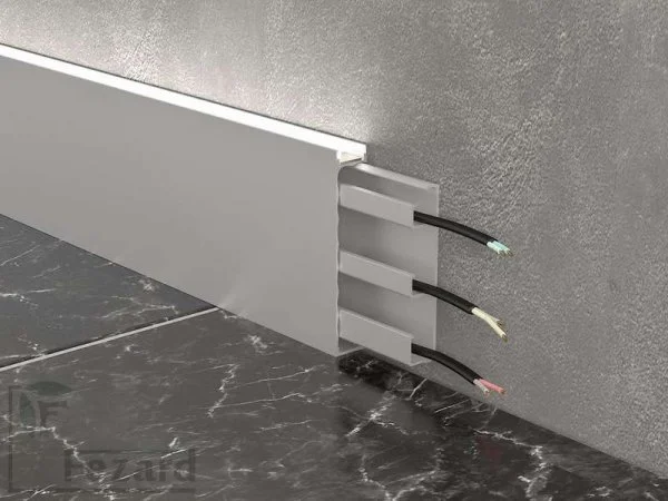 Алюминиевый плинтус Fezard Кабельный ALP-G80-LA Алюминий 80*15*2500 мм в Перми