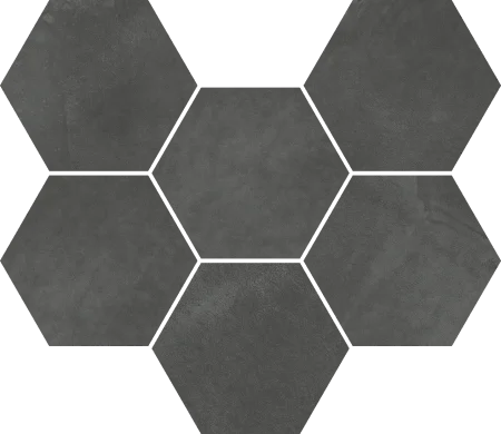 Керамогранит Italon Континуум Петрол Мозаика Гексагон (Натуральная 25х29) в Перми
