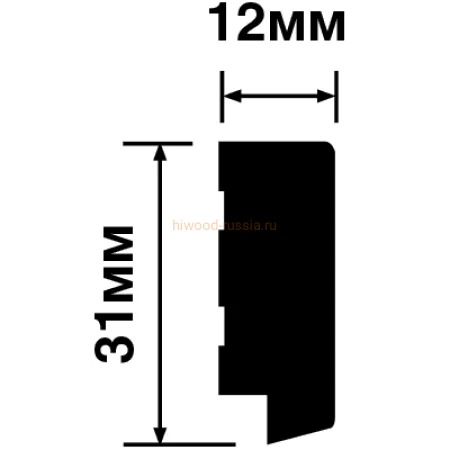 Финишный молдинг LF124B GR15K левый декорированный (31х12х2700мм) в Перми