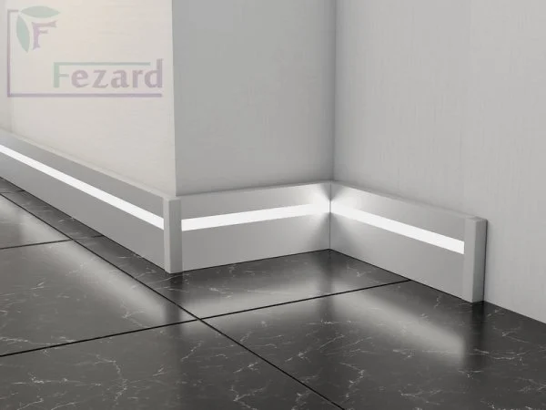 Алюминиевый плинтус Fezard Кабельный ALP-G80-LF Алюминий 80*15*2500 мм в Перми