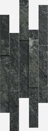 Керамогранит Italon Скайфолл Неро Брик 3D (Патинированная, 28х78) в Перми