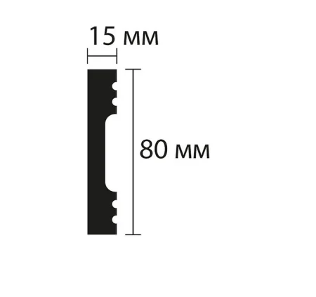 Плинтус NMC Wallstyl FD8 (80х15х2000 мм) в Перми