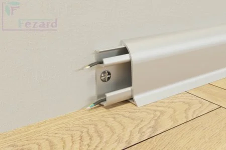 Алюминиевый плинтус Fezard Серебро 43х22х2,5м в Перми