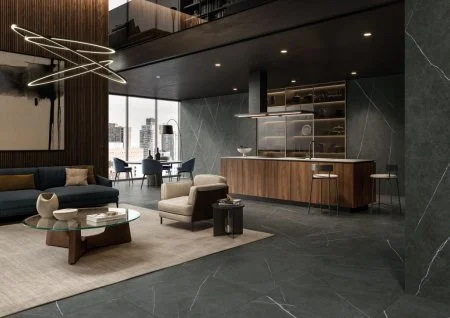 Керамогранит Italon Метрополис Империал Блэк 120х278 (Натуральная и Реттифицированная) в Перми