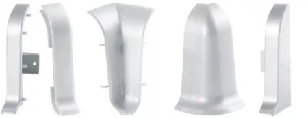 Угол внутренний для плинтуса ALP-C43 Серебро (ПВХ) в Перми