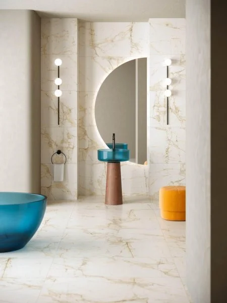 Керамогранит Coliseum Канова Уайт 60х120 (Натуральный и Реттифицированный) в Перми