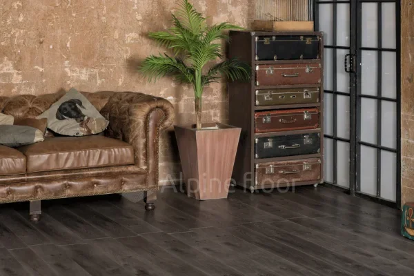 Кварц-виниловая плитка Alpine Floor Premium XL Дуб Торфяной ЕСО 7-11, 8 мм. 43 класс в Перми