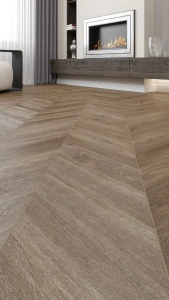 Каменно-полимерная плитка Alpine Floor Chevron Макадамия ЕСО 18-5, 5 мм, 43 класс в Перми
