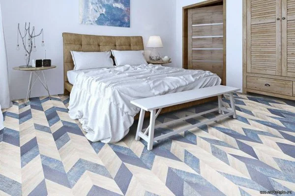Пробковое покрытие CorkStyle Chevron Blue (1235*305*6 мм) HC в Перми