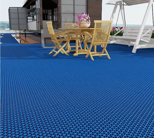 Грязезащитное рулонное покрытие ЗигЗаг Синий 4,5 мм (1,2 м) Китай в Перми