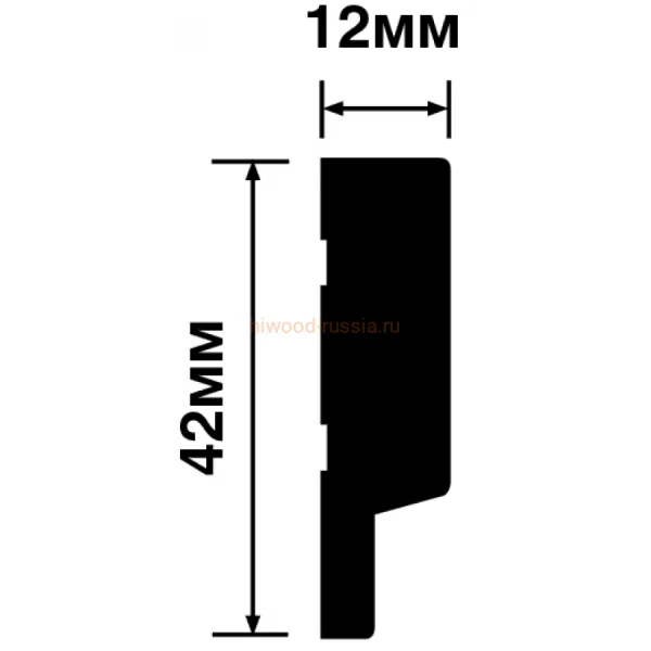 Финишный молдинг LF124A W36 правый декорированный (42х12х2700мм) в Перми