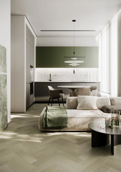 Паркетная доска Quartz Parquet Штучный паркет Дуб Лунный 44-1258-08 в Перми