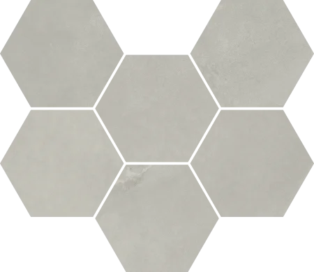 Керамогранит Italon Континуум Сильвер Мозаика Гексагон (Натуральная 25х29) в Перми