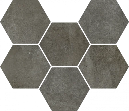 Керамогранит Coliseum Экспо Дарк Мозаика Гексагон (Натуральная, 25х29) в Перми