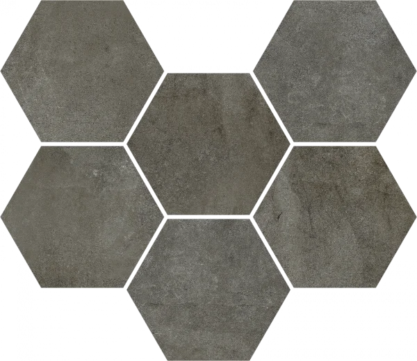 Керамогранит Coliseum Экспо Дарк Мозаика Гексагон (Натуральная, 25х29) в Перми