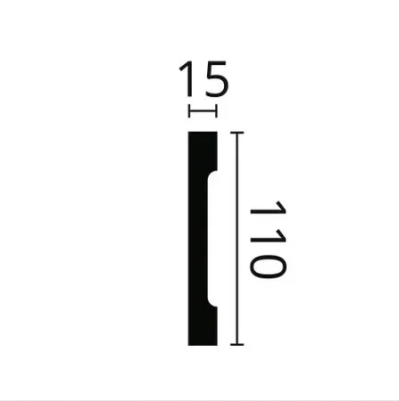 Плинтус NMC Wallstyl FD2S (110х15х2000 мм) в Перми
