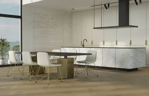 Паркетная доска Quartz Parquet Английская Ёлка Дуб Шампань 33-414 в Перми