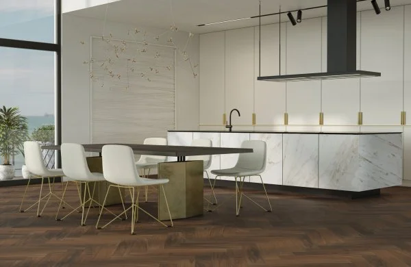 Паркетная доска Quartz Parquet Английская Ёлка Орех Американский 33-400-29 в Перми