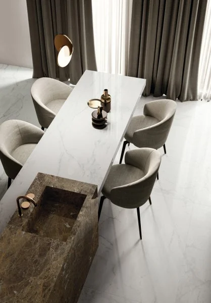 Керамогранит Italon Шарм Делюкс Бьянко Микеланджело 60х120 (Паттинированная и реттифицированная) в Перми