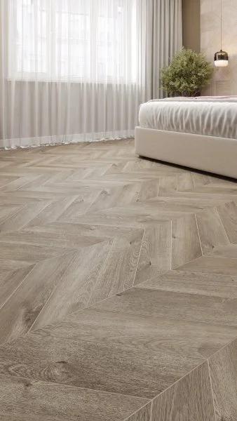 Кварц-виниловая плитка Alpine Floor Chevron Дуб Натур. Отбеленный ECO 20-3 (2,5 мм. 43 класс) в Перми
