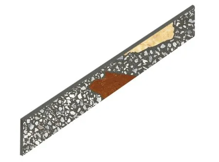 Керамогранит Coliseum Палладио Блэк Плинтус (Натуральный, 7,2х60) в Перми