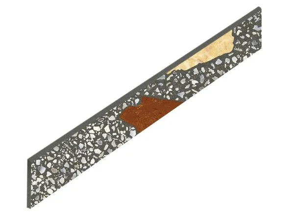 Керамогранит Coliseum Палладио Блэк Плинтус (Натуральный, 7,2х60) в Перми