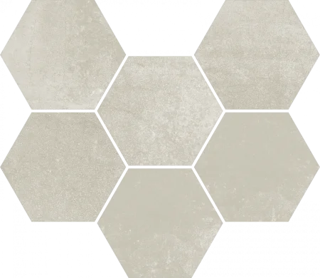 Керамогранит Coliseum Экспо Уайт Мозаика Гексагон (Натуральная, 25х29) в Перми