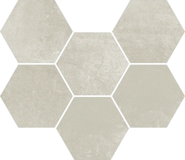 Керамогранит Coliseum Экспо Уайт Мозаика Гексагон (Натуральная, 25х29) в Перми