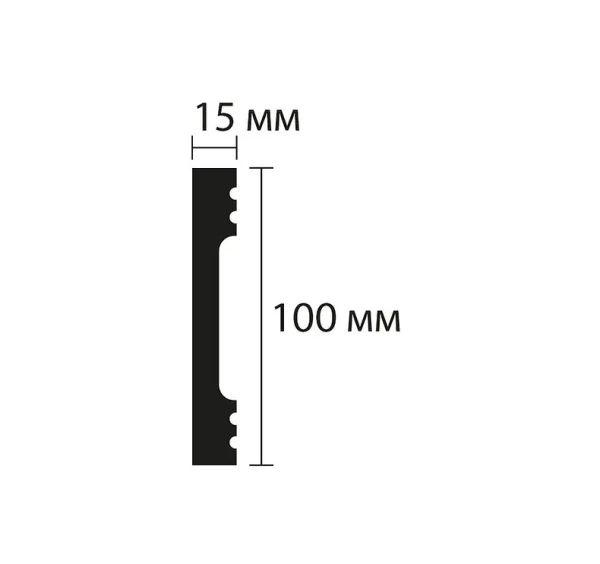 Плинтус NMC Wallstyl FD10 (100х15х2000 мм) в Перми