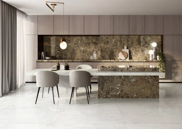 Керамогранит Italon Шарм Делюкс Бьянко Микеланджело 60х120 (Паттинированная и реттифицированная) в Перми