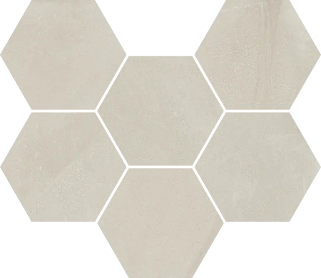 Керамогранит Italon Континуум Пьюр Мозаика Гексагон (Натуральная 25х29) в Перми