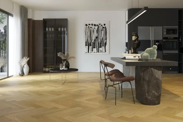 Паркетная доска Quartz Parquet Английская Ёлка Дуб Медовый Раф 33-463 в Перми