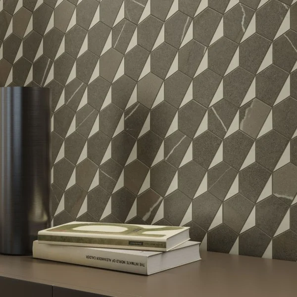 Керамогранит Italon Метрополис Мозаика Гексакон Ворм 25.4x31 (Натуральная) в Перми