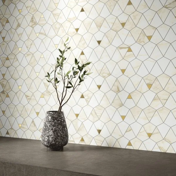 Керамогранит Italon Этернум Каррара Мозаика Вертекс 25.8х30 (Натуральная) в Перми