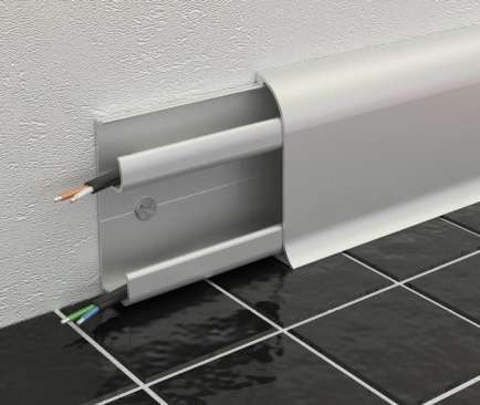 Алюминиевый плинтус Fezard Серебро 65х24х2,5м в #REGION_NAME_DECLINE_PP#